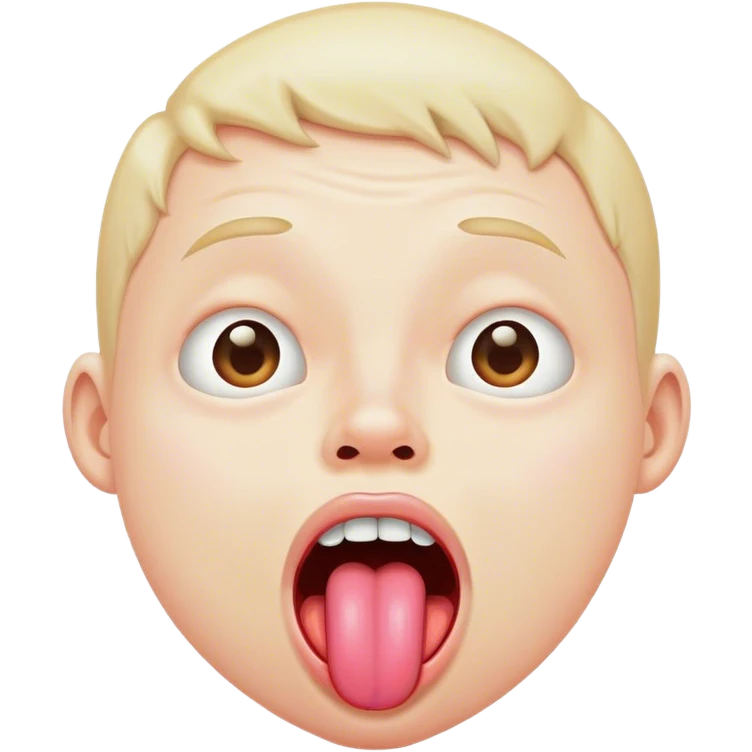 drooling silly freakster tongue out emoji