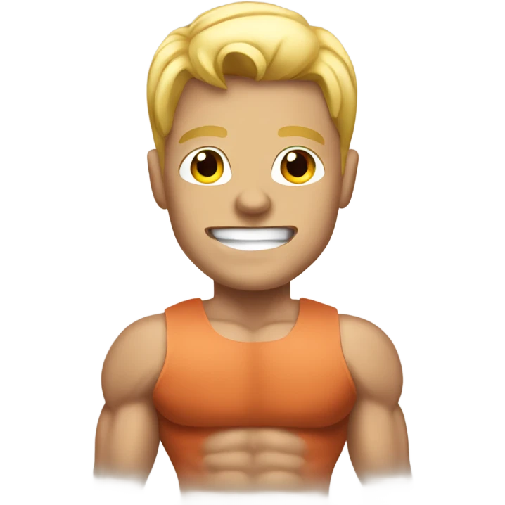 Blond male bodybuilder  emoji