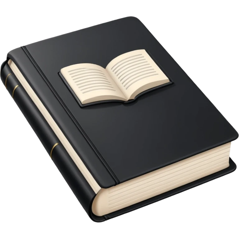 open book with black cover and with completely white pages emoji