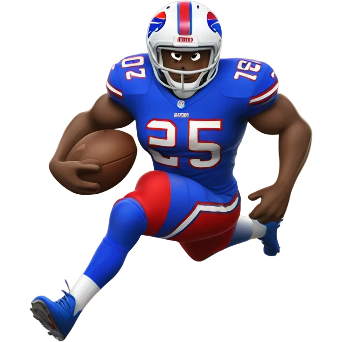 Buffalo bills football player scoring a touchdown emoji