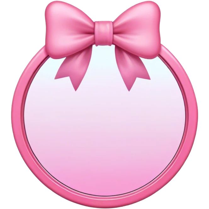 pink mirror with bow  emoji