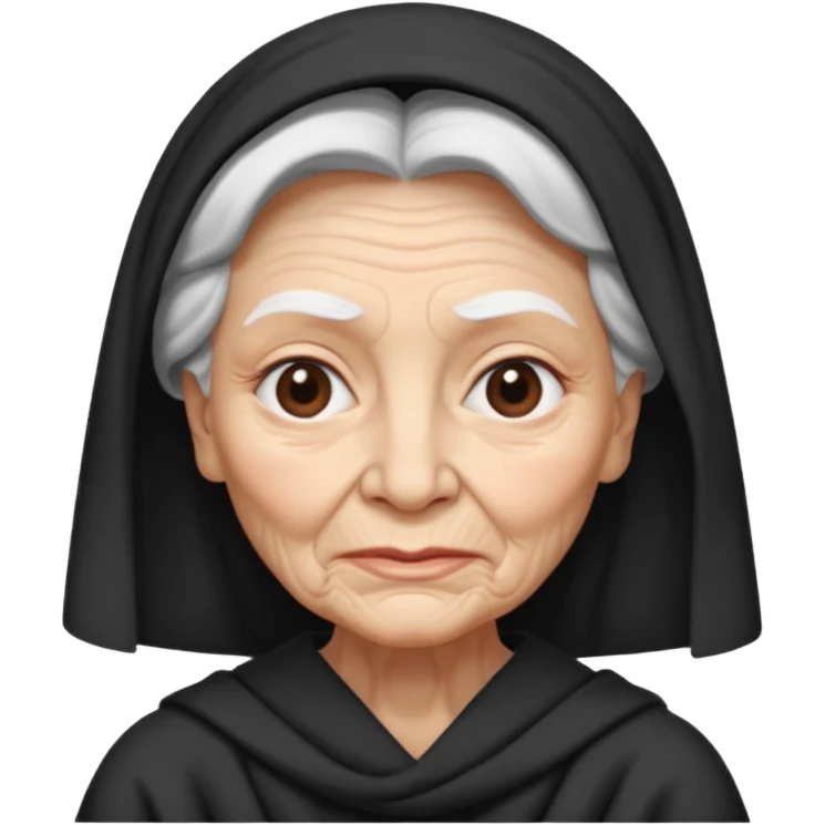 Wise Woman B&W emoji