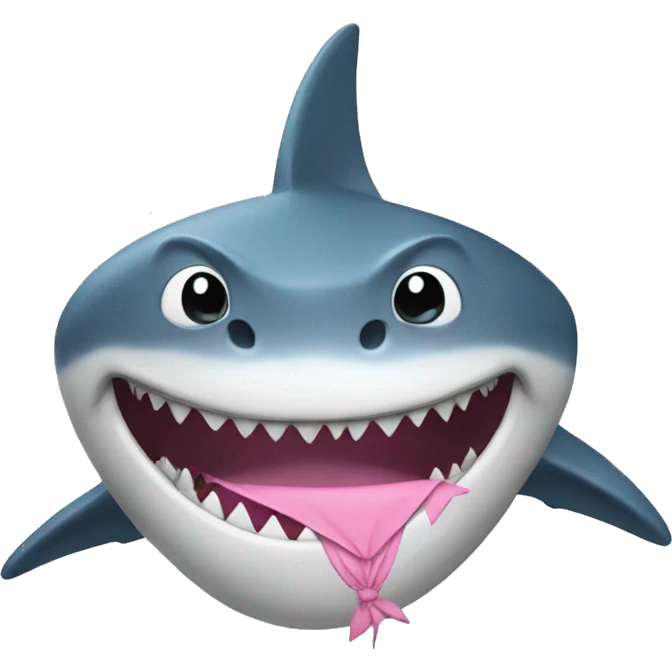 a shark wearing a bra emoji