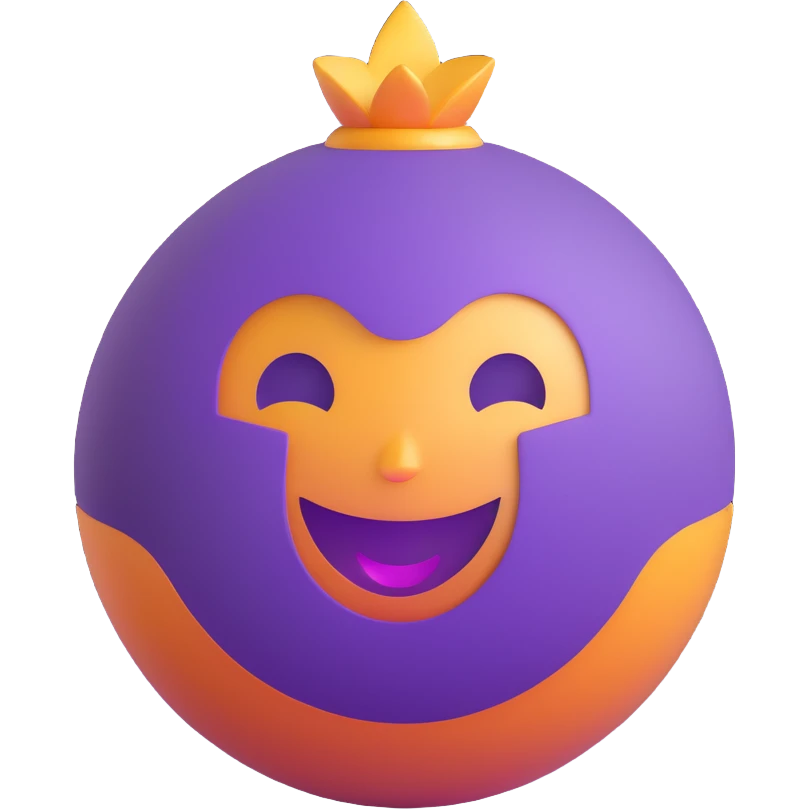 aura ball with a warm smile, soft golden light emoji