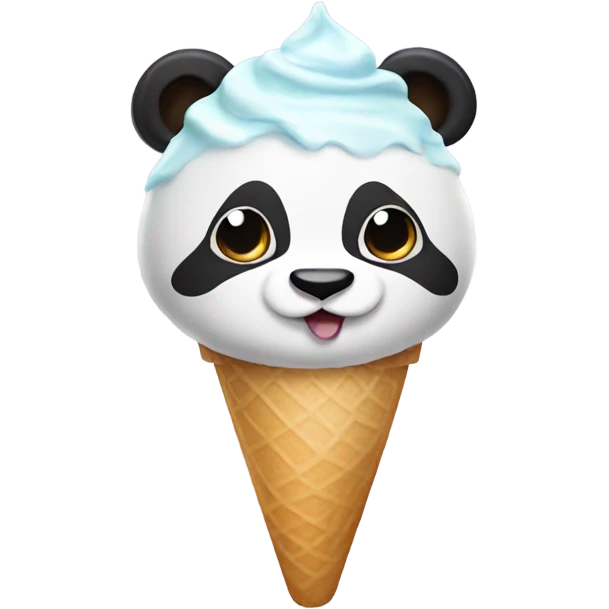 Panda ice cream emoji