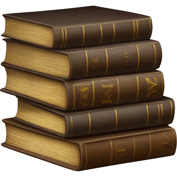 stack of antique books emoji