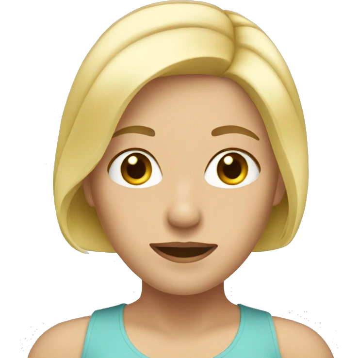 Blonde hair women  emoji