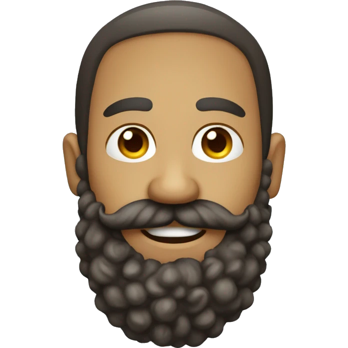 curly mustache beard man emoji