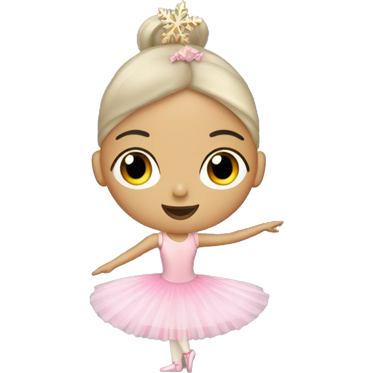 christmas ballerina with nutcracker  emoji
