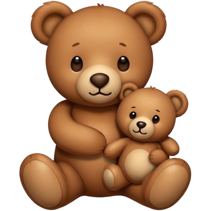 A teddy bear holding a teddy bear emoji