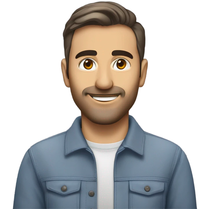 esmer,koyu kahverengi dalgalı saç,koyu kahverengi gözler,kız,kaşları kalın (saçla aynı renkte ), lacivert ve beyazlı boğazlı kazak giyiyor emoji
