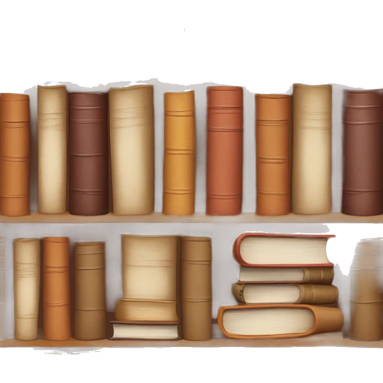 Stack of books in autumnal tones emoji