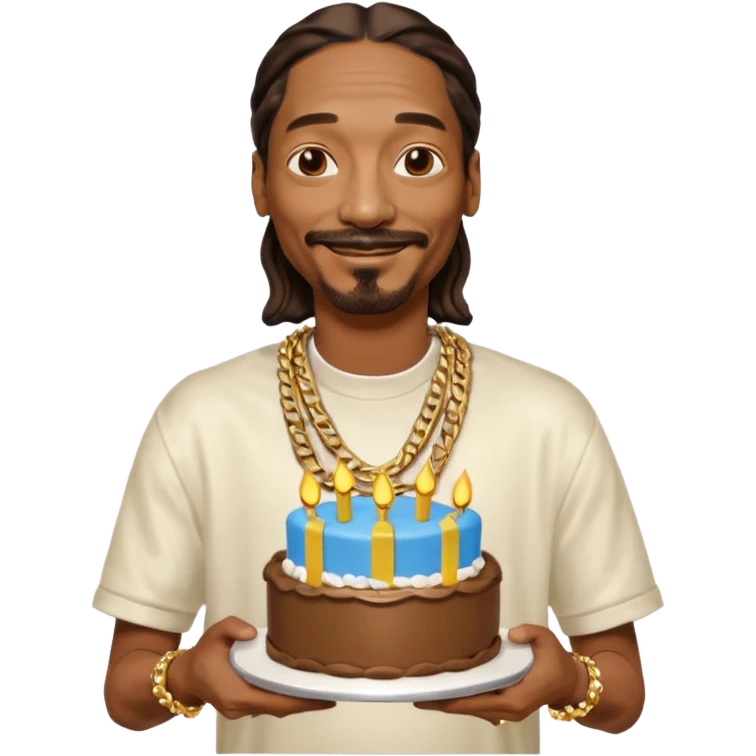 snopp dogg holding birthday cake emoji