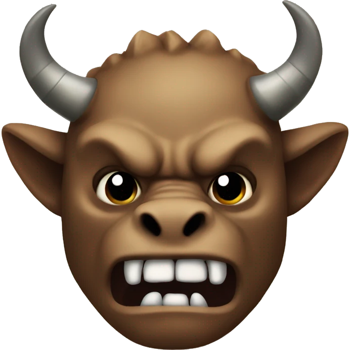 Scary minotaur emoji