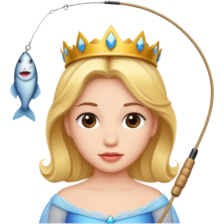 Princess caught on fishing line emoji