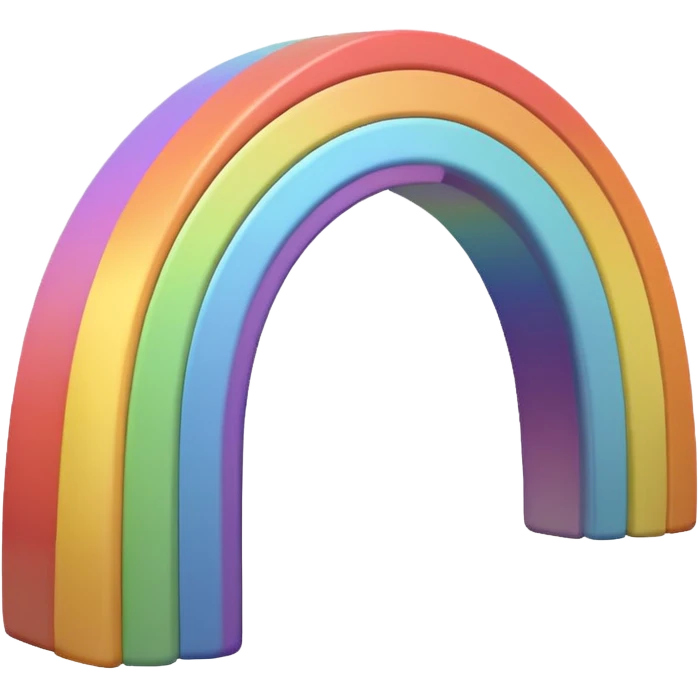 Gray rainbow no clouds emoji