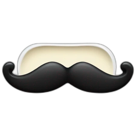 Uniform black toothbrush mustache emoji