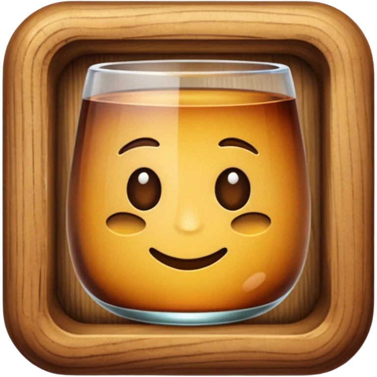 Create me an Emoji of a glass made of wood from the game Sea of Thieves emoji