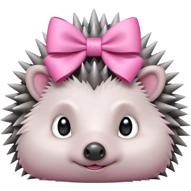 hedgehog with a pink bow emoji