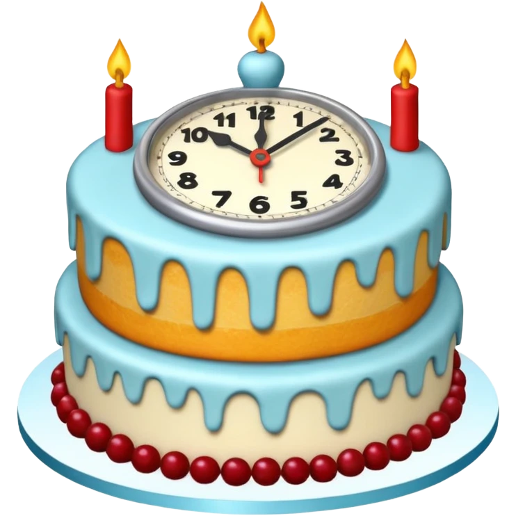 Cake clock emoji