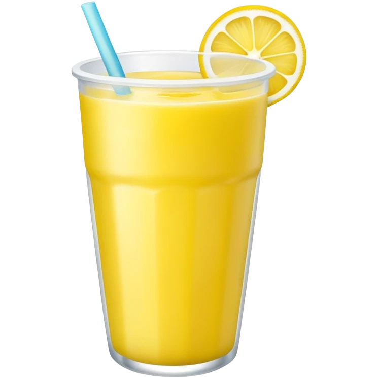 smoothie cup with lemon emoji
