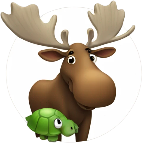 Moose loves turtle emoji