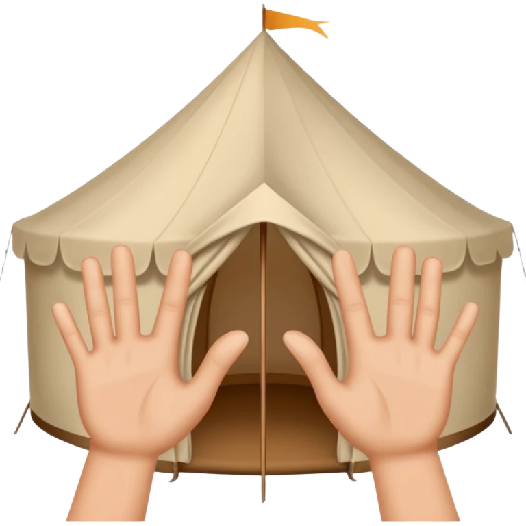 Two hands touching all finger tips shaped like a tent emoji