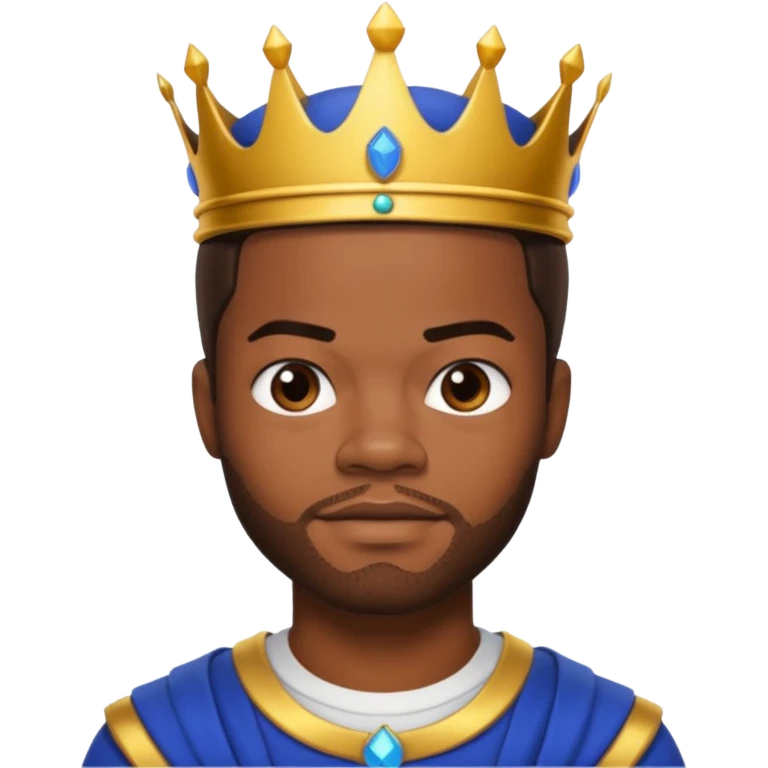 King Bach with dark brown hair emoji
