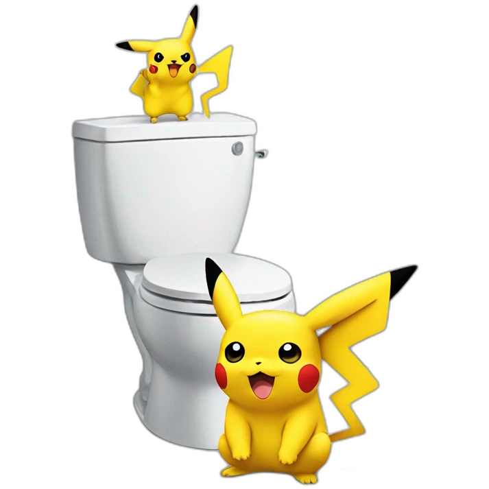 Pikachu on the toilet emoji