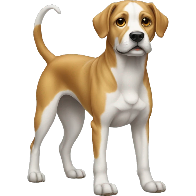 Dog that is standing on feet emoji