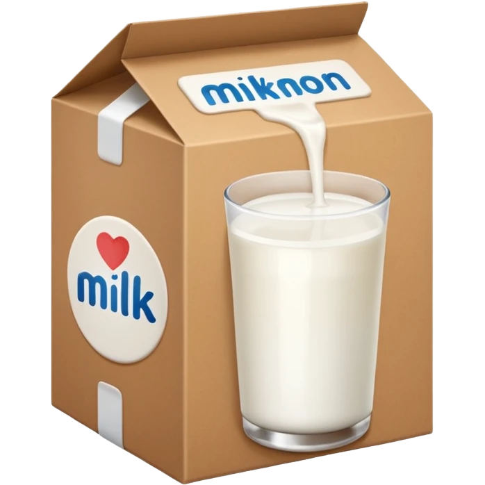 a box of milk have the label word "MILK" emoji