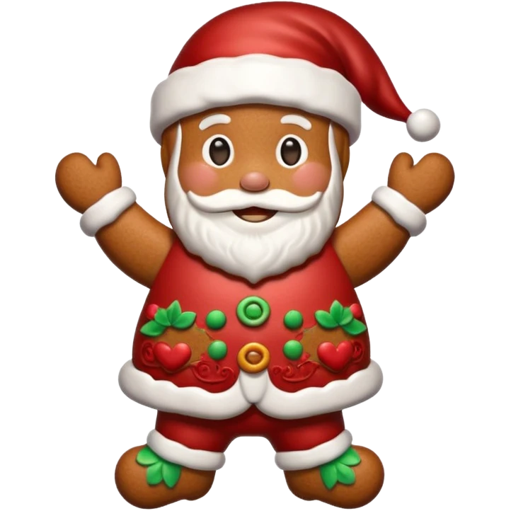 santa gingerbread emoji