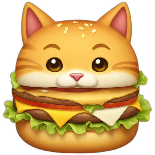 burger cat emoji