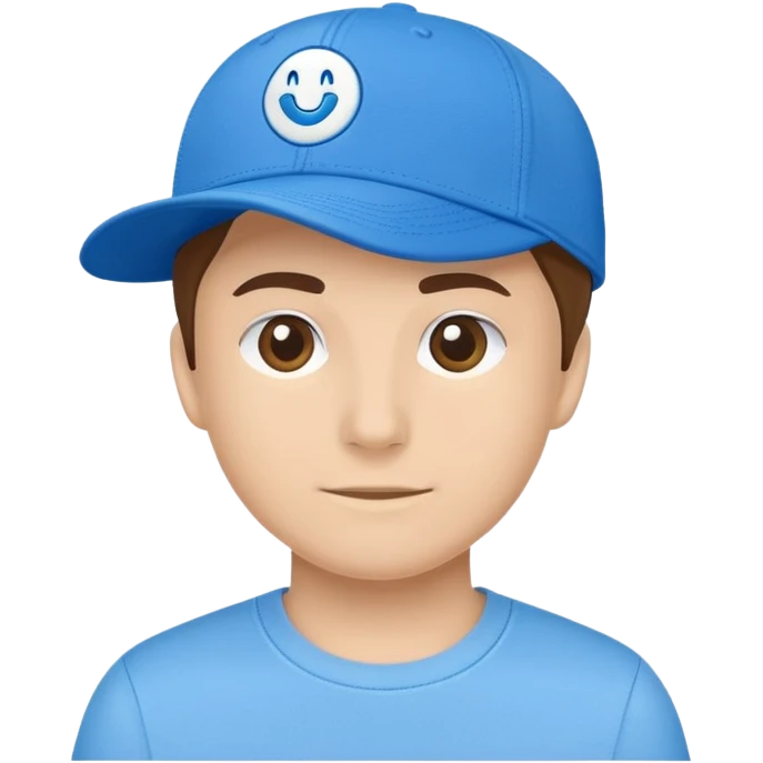 cap with a simple logo on the front panel emoji
