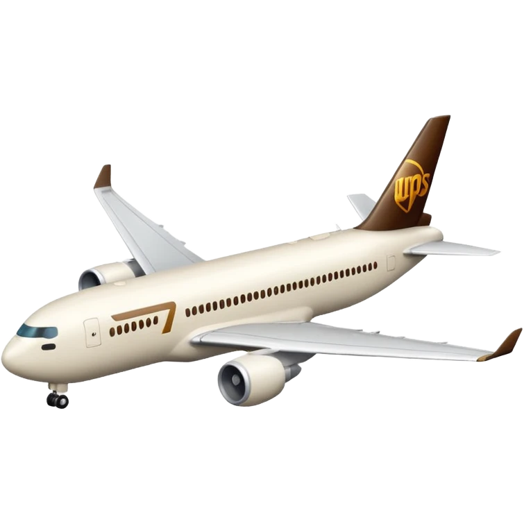UPS767 airplane white body emoji