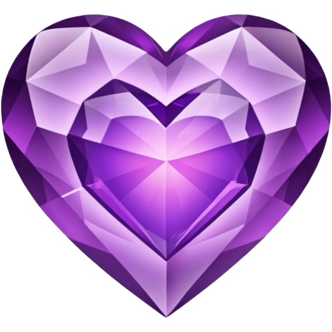 purple heart with a crystal effect emoji