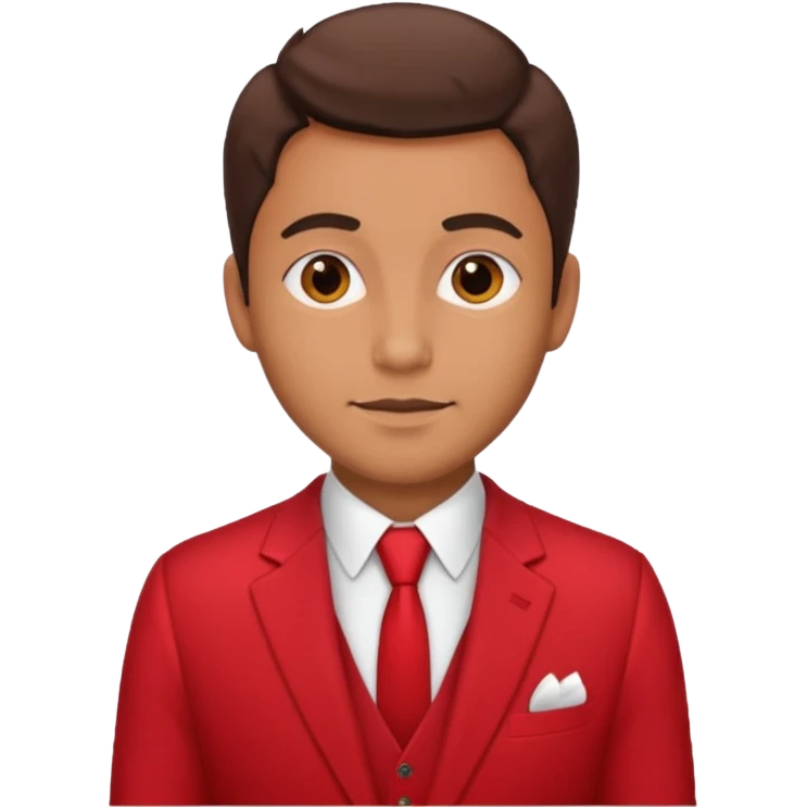 male suit red Valentine emoji
