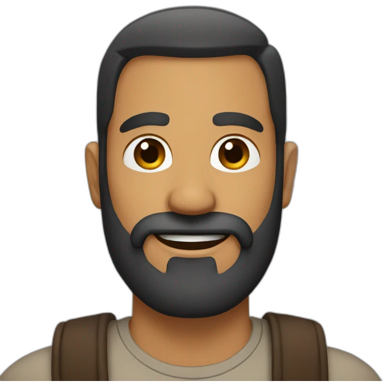 man, brown beard emoji