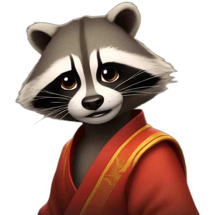 racoon kung fu emoji