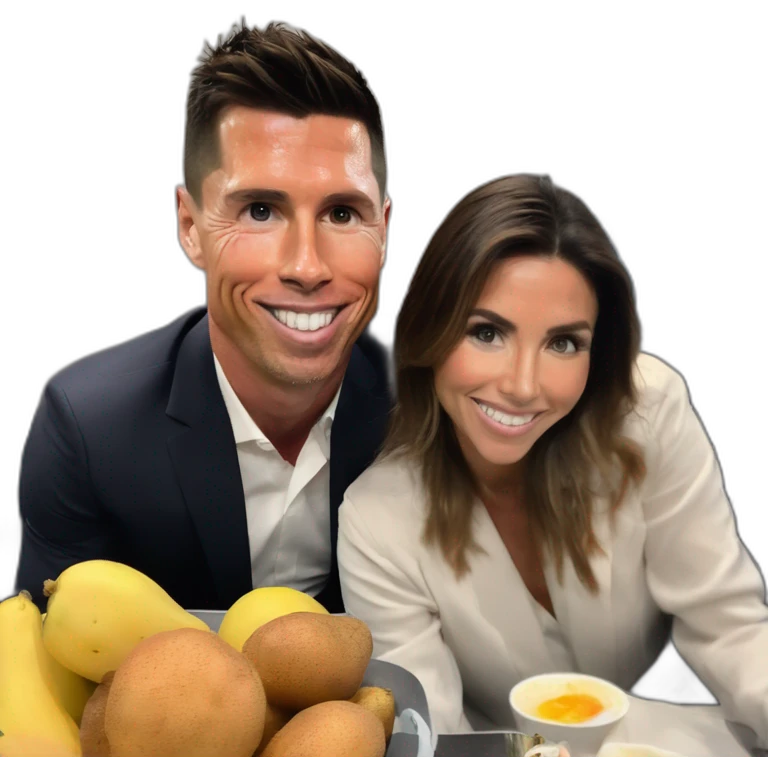 Ronaldo qui met une patate a Messi en même temps de faire une photo de lui sur snap qui envois a sa copine emoji