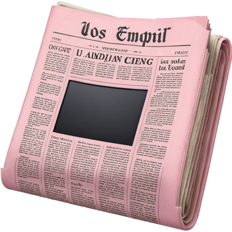 pink newspaper emoji