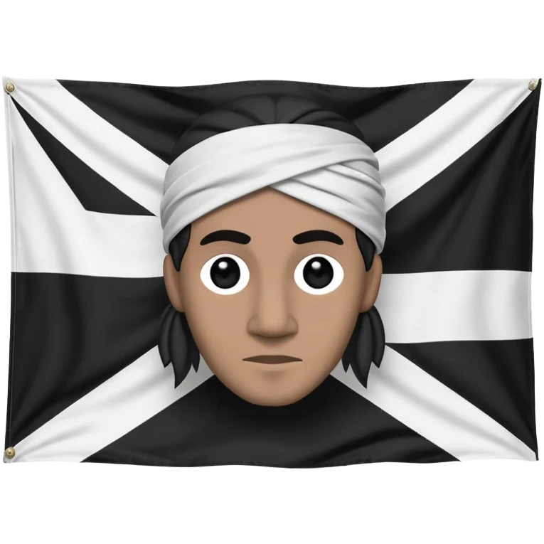 The flag of the island in the south of France , Corsica  emoji