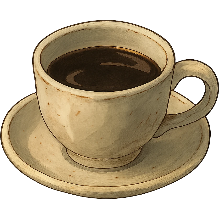 ghibli style coffee cup emoji