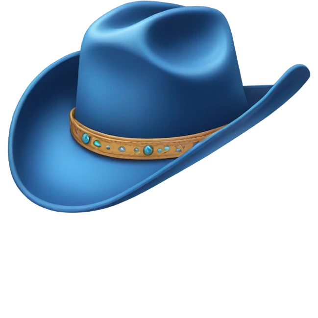 Blue cowboy hat emoji