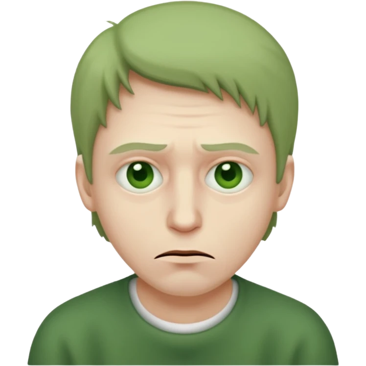 generate a green sick man emoji
