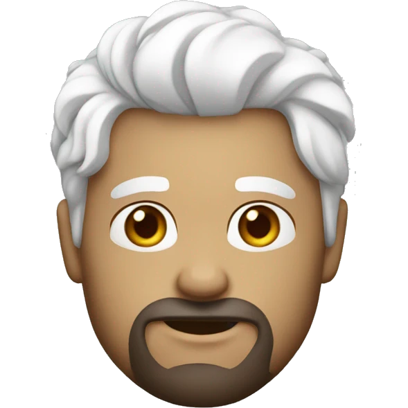 Um homem com cabelo branco  emoji