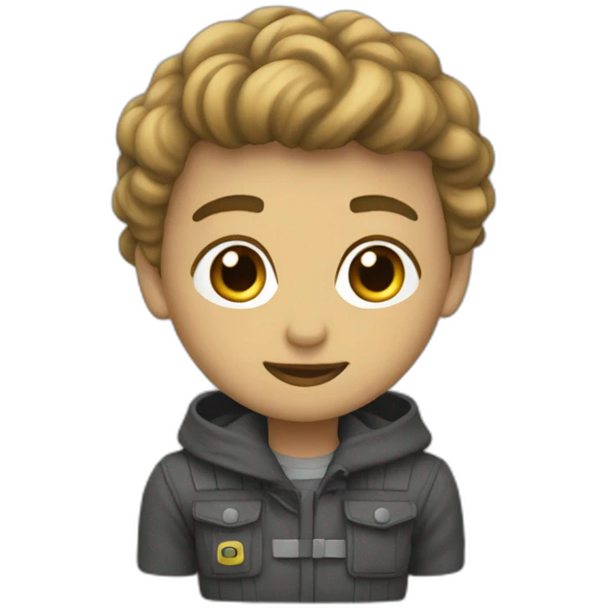 Mono en gabardina emoji