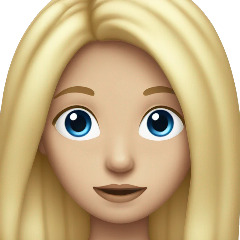 girl with long blonde hair and blue eyes emoji