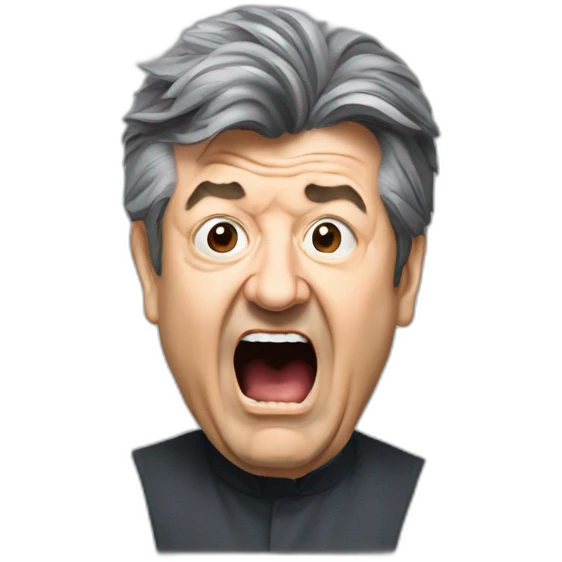 Jean-Luc Mélanchon yelling emoji