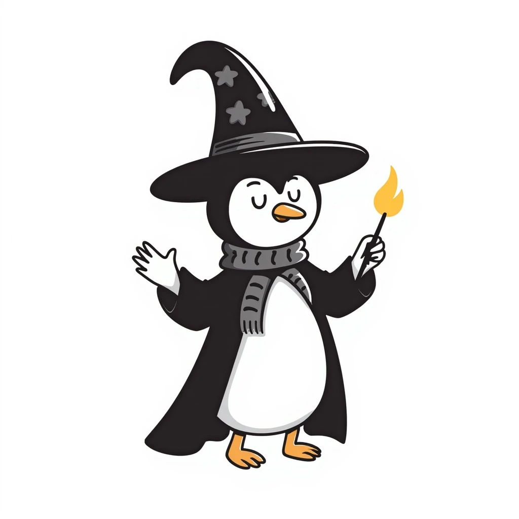 Penguin Wizard emoji